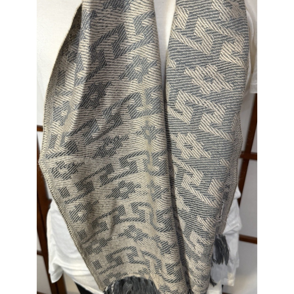 Huallpatex Baby Alpaca Wool Grey Two Toned Scarf Gorpcore Outdoors